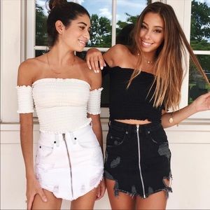 LF Skirts - LF Carmar Beatrice Front Zip Skirt LF Skirts - LF Carmar Beatrice Front Zip Skirt